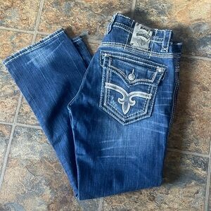 Men’s Rock Revival Woody Slim Straight Jeans